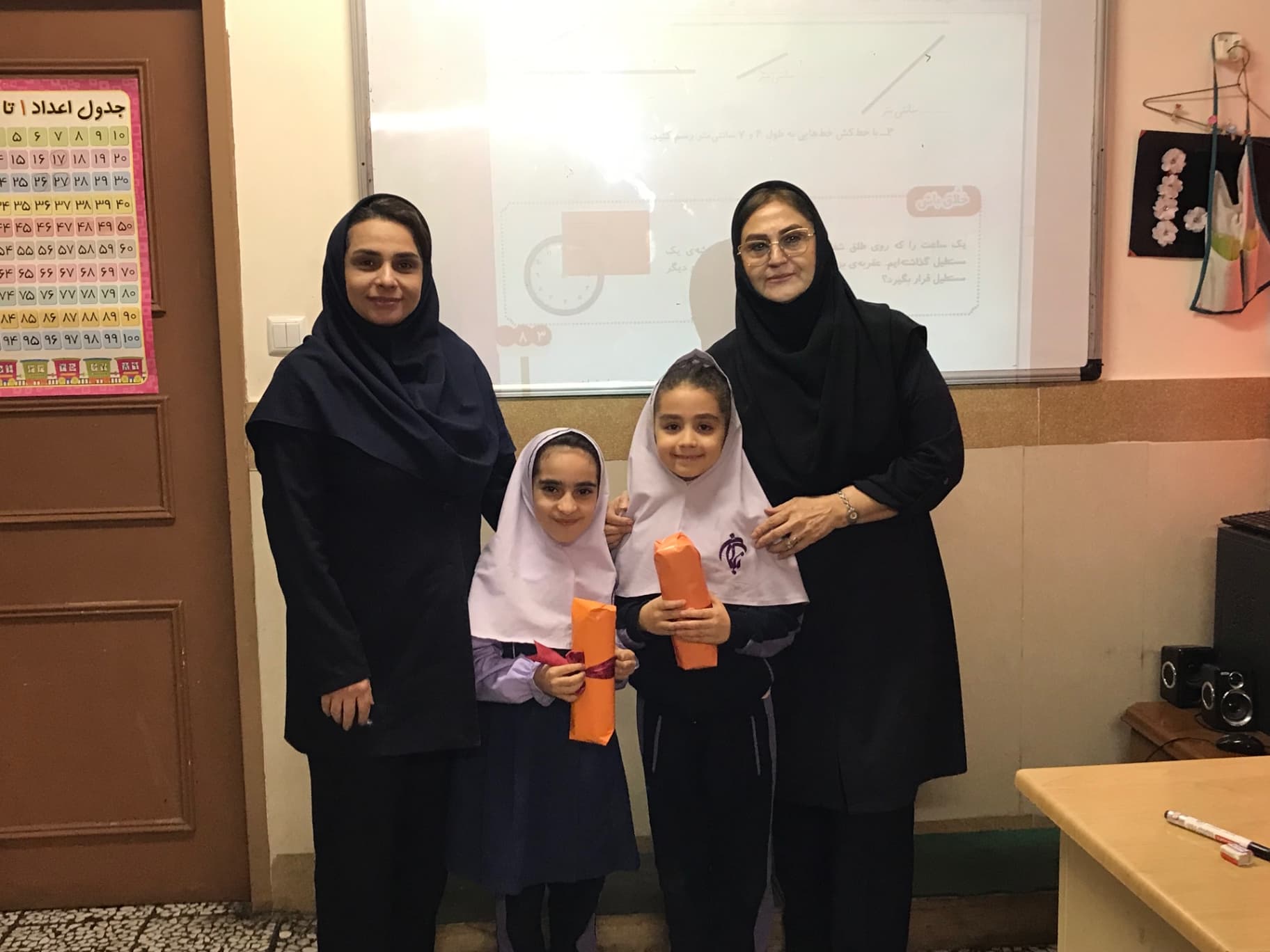 تقدیر از دانش اموزان پایه دوم